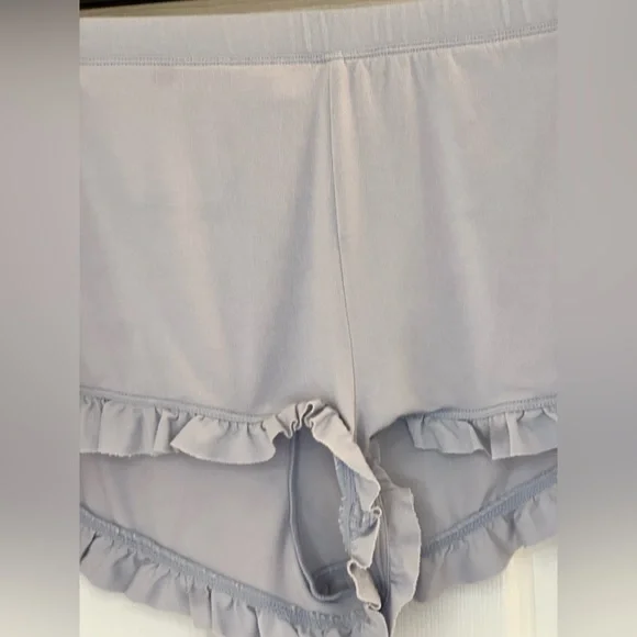 SKIMS Scoop Neck Sleep Set With Shorts In Zen Blue Size Medium - Picture 12 of 14